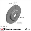 2x Zimmermann 150.2919.32 Bremsscheibe für BMW 3 4 F30 F80 F31 F34 F32 F82 F33
