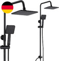 Duscharmatur Komplettset, Duschsystem Ohne Armatur Mit 8” Regendusche Duschkopf 