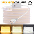 230V COB LED Streifen Stripe Neon AN/AUS Dimmer IP67 Lichtleiste Lichtband Licht