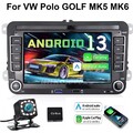 Apple Carplay Android 13 Autoradio GPS Navi Für VW GOLF 5 6 Passat Polo Touran