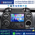 DAB+ 4+64G Android 15 Autoradio  CarPlay GPS WiFi Für Citroen Berlingo II B9 KAM