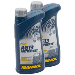 Kühlerfrostschutz Konzentrat MANNOL AG13 -40°C 2x 1 Liter grün Frostschutz
