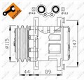 Kompressor Klimaanlage EASY FIT NRF 32207 für FIAT 600 CINQUECENTO SEICENTO