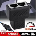 RJ45 Splitter Adapter Verteiler Netzwerk CAT5 CAT6 LAN Ethernet Kabel Dual Port