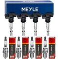 4x MEYLE Zündspule + CHAMPION Zündkerze für Audi A3 8L1 1.8 T VW Golf IV 1J1
