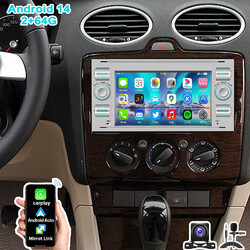 Für Ford Focus C S Max Transit MK7 Autoradio 64G Android 14 Carplay GPS Navi KAM