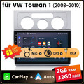 CarPlay Für VW Touran 2003-2010 10" Android Auto radio GPS Nav BT DAB+ FM 2+32G 