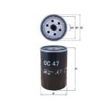 1x Ölfilter MAHLE OC 47 passend für AUDI BMW CHRYSLER CITROËN FORD GMC ISUZU