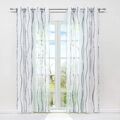 Gardine mit Kräuselband Schlaufen Ösenvorhang Dekoschals Transparent Wohnzimmer
