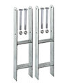 2x Pfostenanker H-Anker 101 mm für Pfosten 10x10cm Carport 5mm + Befestigungsset