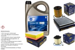 SCT Germany Inspektionspaket 5 L GM Motoröl dexos2 5W-30 für Opel Meriva B