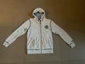 Napapijri Herren Sweatjacke, Gr. S, hellgrau m. dunkelblauen Nähten