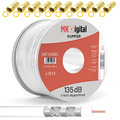 100m SAT Koaxialkabel 135dB KUPFER TV Antennenkabel 5-fach HD 4K BK VDSL Kabel W