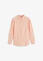 Bluse mit Leinenanteil Gr. 40 Warmorange Wollweiß Damen Hemd Tunika Neu*