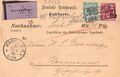 713973) DR Krone Alder Nachnahme Karte aus Hildesheim nach Hannover 1895