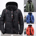 Winter Warme Männer Ente Daunenjacke Ski Schnee Dicke Kapuze Mantel Parka с