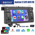 DAB+ Android 12 Autoradio Carplay GPS +KAM Für BMW 3er E46 318 320 325 M3 MG ZT