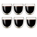 6 x 250ml Doppelwandige Espresso Gläser Kaffeegläser Thermogläser Espressotasse