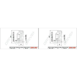 2X DR!VE+ ANTRIEBSWELLENGELENK SATZ GETRIEBESEITIG passend für AUDI A2 A3 Q3 TT 
