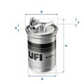 Kraftstofffilter Filtereinsatz 24.451.00 UFI für AUDI A4 B7 A4 B7 Avant A6 C6