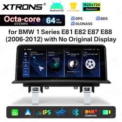 10,25" 8-Kern 2G+64GB Autoradio Android 14 GPS Navi für BMW 1er 2009 E87 E81 E82