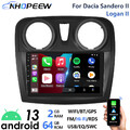 9" CarPlay Android 13 Autoradio GPS Navi RDS Bluetooth Für Dacia Logan Sandero 2