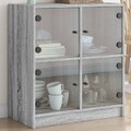 Beistellschrank mit Glastüren Sideboard Kommode Anrichte Vitrine Schrank vidaXL