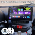 Für Peugeot 107 Citroen Toyota Aygo C1 Apple Carplay Autoradio GPS WIFI MIT KAM