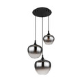 Globo Hängelampe Pendelleuchte Maxy rauchgrau Glas 3 flammig Ø 48 cm Lampe Spot