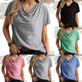 Relaxed Fit Damen T-Shirt mit V-Ausschnitt perfekt für Frühlings- und Sommermode