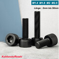 Zylinderkopfschrauben 12.9 Innensechskant Vollgewinde Schraube M1.4 M1.6 M2 M2.5