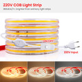 COB LED Streifen 230V Selbstklebend Stripe 288LEDs/m Lichtband Wasserdicht Weiß