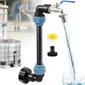 3/4" IBC Schwanenhals Auslaufhahn Regenwassertank Regenfass Container Adapter DE