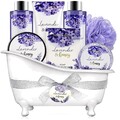 Bade Set, Wellness, Geschenkset, Badewanne, Frauen, Lavendel, Spa