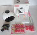 Nagelstudio Set / Nageltrockner UV Lampe + Zubehör / so gut wie neu