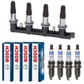 4x ERA Zündspule + 4x BOSCH Zündkerze Laser Platinum für Peugeot 307 CC 3B 2.0