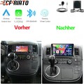 4+64GB Android 15 Apple Carplay Autoradio GPS Für VW T5 Multivan Transporter Kam