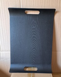 blomus Tablett 64440 rutschhemmender Oberfläche 44x31x4,5 cm Holztablett schwarz