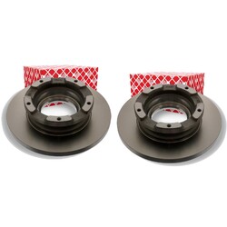 2X FEBI BREMSSCHEIBEN 280,0mm VOLL HINTEN PASSEND FÜR FORD TRANSIT