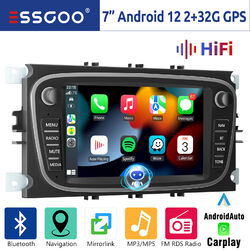 Android 12 2+32G Carplay Autoradio GPS NAVI Für Ford Focus 2 Mondeo C S Max Kuga