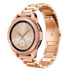Für Samsung Galaxy Watch 3 41mm 45mm Edelstahl Echtes Leder Armband Uhrenarmband