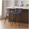 2er Set Barhocker mit Rückenlehne Küchenhocker, Tresenhocker, Barstuhl modern Tr