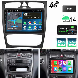 DAB+ Für Mercedes C-Klasse W203 02-04 Autoradio 8-Kern Carplay 6+128G Android 14