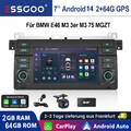 2+64G Android14 Autoradio DAB Carplay Kamera Für BMW 3er E46 M3 MGZT Navi RDS BT