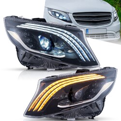 Paar VLAND VOLL LED Scheinwerfer für Mercedez Benz Metris Vito W447 2016-2023 DE