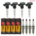 4x JANMOR Zündspule +4x NGK Zündkerze V-Line für Audi TT 8N3 1.8 T 8N9 VW Golf
