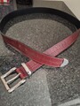 Aigner, Unisex Luxus Gürtel 95/38 Leder in Weinrot,  Italy