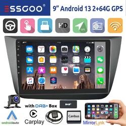 Für Seat Altea 2004-15 DAB+ Carplay Autoradio 64G Android 13 GPS Navi FM RDS Kam