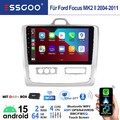 2+64G Android 15 DAB+ Carplay Autoradio GPS ChatGPT Für Ford Focus MK2 2004-2011