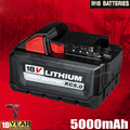 18V Für  Milwaukee M18 Akku M18B6 XC 5,0 Ah Li-Ion 48-11-1860 48-11-1852